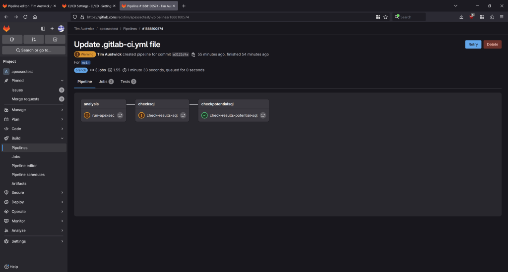 Execute the updated pipeline